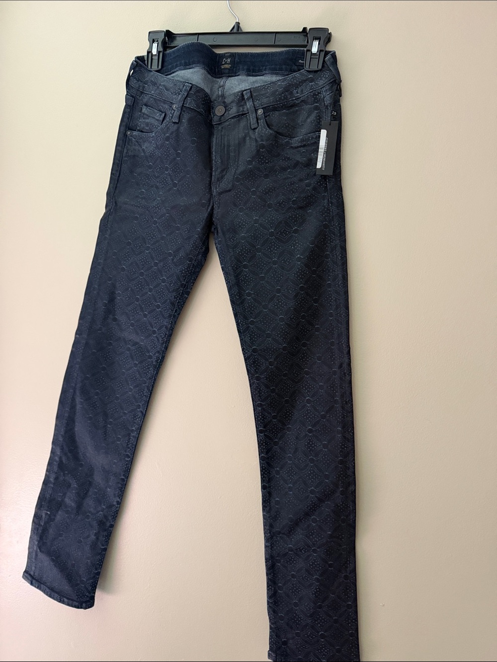 Citizens Of Humanity Black Textured Skinny Jeans